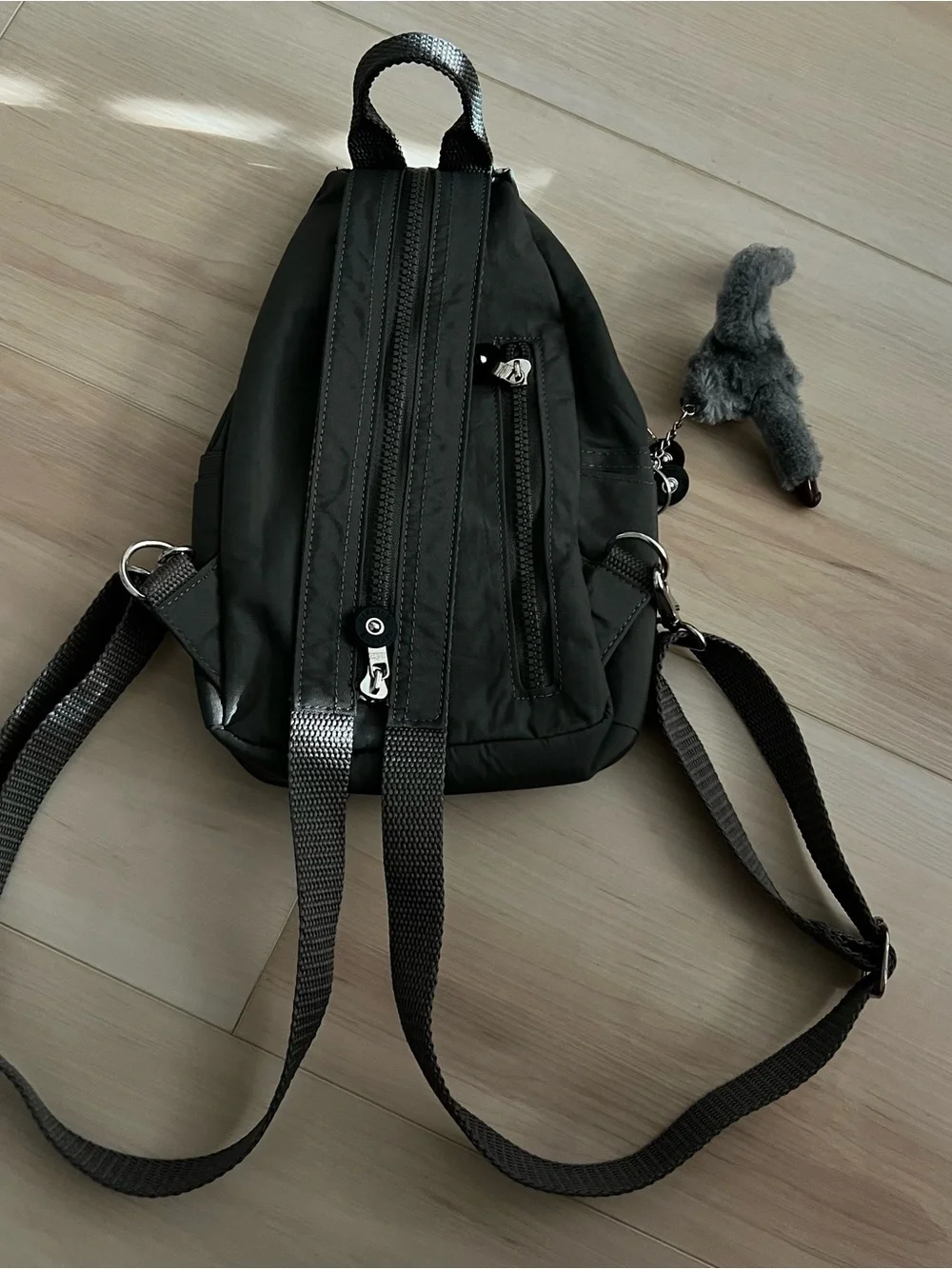 3-in-1 Convertible Anti-Theft Kipling Grey Compact Sling Backpack